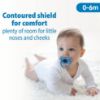 Picture of Dr. Brown's HappyPaci 100% Silicone Baby Pacifier, Contoured One-Piece Design, White, Blue, Light Blue, 0-6m, BPA-Free, 3 Pack