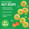 Picture of Earth's Best Organic Melty Hoops, Bite-Sized Snacks for Babies 8 Months and Up, Spring Veggie, 0.32 Ounce Individual Bags (Pack of 4)
