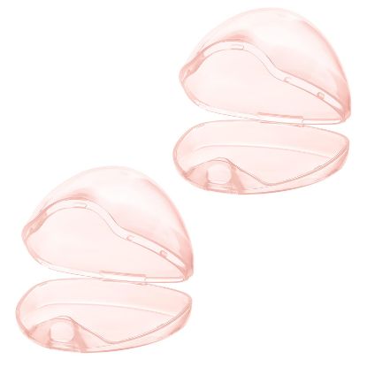 Picture of Accmor Pacifier Case, Pacifier Holder Case, Pacifier Container for Travel, BPA Free,Transparent Pink, 2 Pack