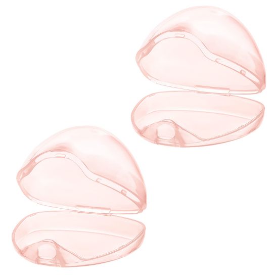 Picture of Accmor Pacifier Case, Pacifier Holder Case, Pacifier Container for Travel, BPA Free,Transparent Pink, 2 Pack