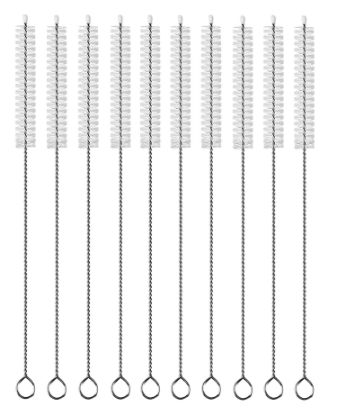Picture of Straw Cleaner Brush Extend 12 inch, Extra Wide 12mm diam Pipe Cleaners, Extra Long Straw Brush for Sippy Cup, Water Bottle and Tubes, Drinking Straw Cleaning Brush Set 10 Pack