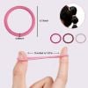 Picture of 200PCS Elastic Hair Ties, No Crease Hair Small Ponytail Holders for Kids Girls Baby Toddler, Pink