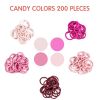 Picture of 200PCS Elastic Hair Ties, No Crease Hair Small Ponytail Holders for Kids Girls Baby Toddler, Pink