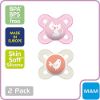 Picture of MAM Start Newborn Pacifiers (2 pack, 1 Sterilizing Pacifier Case), Newborn Baby Girl Pacifiers, Best Pacifier for Breastfed Babies, Self Sterilizing Baby Pacifier Case, Baby Pacifiers, 1-Set