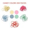 Picture of 200PCS Elastic Hair Ties, No Crease Hair Small Ponytail Holders for Kids Girls Baby Toddler, Pastal Color
