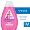 Picture of Johnson's Kids Shiny & Soft Tear-Free Kids' Shampoo with Argan Oil & Silk Proteins, Hair Wash Gently Cleanses & Boosts Natural Shine & Softness, Hypoallergenic, Sulfate-Free, 13.6 fl. oz
