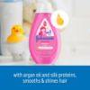 Picture of Johnson's Kids Shiny & Soft Tear-Free Kids' Shampoo with Argan Oil & Silk Proteins, Hair Wash Gently Cleanses & Boosts Natural Shine & Softness, Hypoallergenic, Sulfate-Free, 13.6 fl. oz