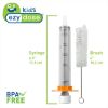 Picture of EZY DOSE Kids Baby Oral Syringe & Dispenser with Cleaning Brush, True Easy Design for Liquid Medicine, Easy to Control, 10 mL/2 TSP Color Coded, BPA Free, Made in the USA