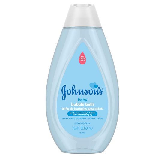 Picture of Johnson's Baby Bubble Bath for Gentle Baby Skin Care, Paraben-Free, Pediatrician-Tested, Hypoallergenic, Tear-Free, Dye-Phthalate & Sulfate-Free, 13.6 Fl Oz