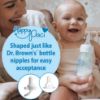Picture of Dr. Brown's HappyPaci 100% Silicone Baby Pacifier, Contoured One-Piece Design, Black, Cool Gray, White, 0-6m, BPA-Free, 3 Pack