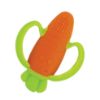 Picture of Infantino Lil' Nibbles Textured Silicone Baby Teether - Sensory Exploration and Teething Relief with Easy to Hold Handles, Orange Carrot, 0+ Months
