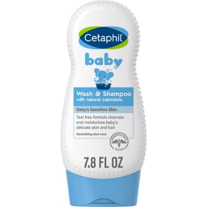 Picture of Cetaphil Baby Shampoo and Body Wash with Organic Calendula, Tear Free, Hypoallergenic, Ideal for Everyday Use, Dermatologist Tested, 7.8oz