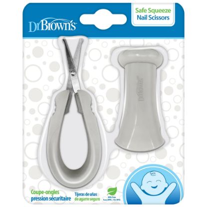 Picture of Dr. Brown's Safe Squeeze Nail Scissors with Rounded Blade Tip and 100% Silicone Handle for Infant & Baby