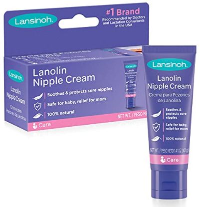 Picture of Lanolin Nipple Cream for Breastfeeding, 1.41 Ounces. Best Version!
