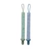 Picture of Nuby Pacifinder Baby Pacifier Clip - (2-Pack) - Pacifier Holder Clip with Convenient Hook Loop - Blue Dots and Green Dino