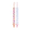 Picture of Nuby Pacifinder Baby Pacifier Clip - (2-Pack) - Pacifier Holder Clip with Convenient Hook Loop - Flowers and Polka Dots