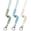 Picture of Silicone Pacifier Clip, Seposeve Pack of 3 Baby Pacifier Teether Clip with 4 Texture, Soft Flexible Silicone Pacifier Leashes & Cases for Boy and Girl, Keeps Pacifier Clean, Green Blue White