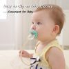 Picture of Silicone Pacifier Clip, Seposeve Pack of 3 Baby Pacifier Teether Clip with 4 Texture, Soft Flexible Silicone Pacifier Leashes & Cases for Boy and Girl, Keeps Pacifier Clean, Green Blue White