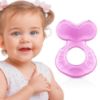 Picture of Nuby Silicone Teethe-eez Teether with Bristles, Includes Hygienic Case, Pink