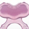 Picture of Nuby Silicone Teethe-eez Teether with Bristles, Includes Hygienic Case, Pink
