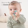 Picture of Silicone Pacifier Clip, Seposeve Pack of 3 Baby Pacifier Teether Clip with 4 Texture, Soft Flexible Silicone Pacifier Leashes & Cases for Boy and Girl, Keeps Pacifier Clean, Green Brown Blue