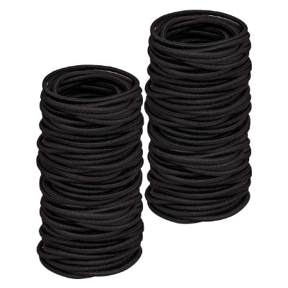 Picture of 200PCS Small Hair Ties,No Crease Baby Hair Ties,Elastic Hair Ponytail Holder Hair Accessories for Baby Girls Infants Toddlers Kids,Black