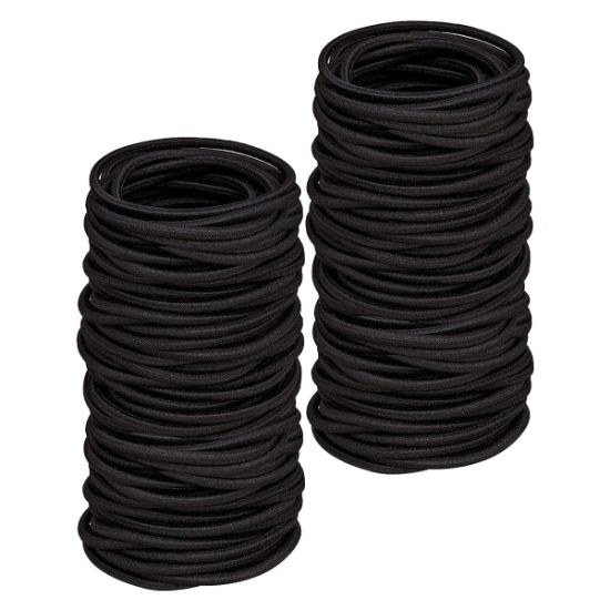 Picture of 200PCS Small Hair Ties,No Crease Baby Hair Ties,Elastic Hair Ponytail Holder Hair Accessories for Baby Girls Infants Toddlers Kids,Black