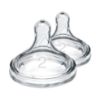 Picture of Dr. Brown's Natural Flow Level 2, Wide-Neck Baby Bottle Silicone Nipple, Medium Flow, 3m+, 100% Silicone, 2 Count (Pack of 1)