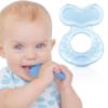Picture of Nuby Silicone Teethe-eez Teether with Bristles, Includes Hygienic Case, Blue