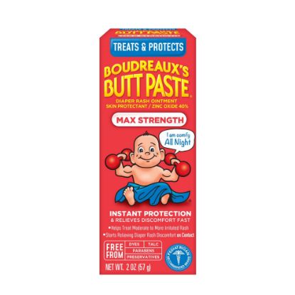 Picture of Boudreaux's Butt Paste Maximum Strength Diaper Rash Cream, Ointment for Baby, 2 oz Tube
