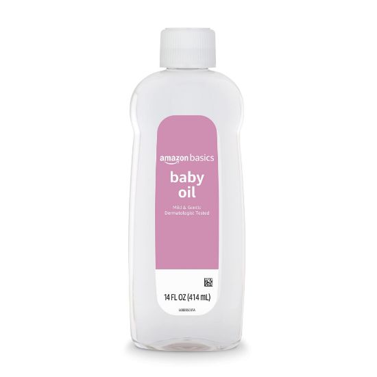 Picture of Amazon Basics Baby Oil, Mild & Gentle, Dermatologist Tested, Lightly Scented, 14 Fluid Ounces (Previously Solimo)