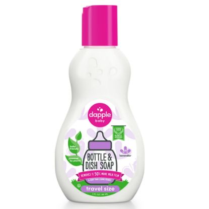 Picture of Dapple Baby Bottle Soap, Hypoallergenic Dish Soap for Baby Bottles, Powered by Plants, Travel Size, Lavender, 3 Fl Oz (Pack of 1)