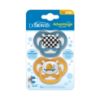 Picture of Dr. Brown's Advantage Baby Pacifier, Fully Symmetrical Soother with Soft Silicone Bulb, Skateboard Snail, 6-18m, BPA Free, 2 Pack