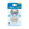 Picture of Dr. Brown's Advantage Baby Pacifier, Fully Symmetrical Soother with Soft Silicone Bulb, Blue Sunrise, 0-6m, BPA Free, 2 Pack