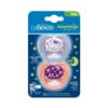 Picture of Dr. Brown's Advantage Glow-in-the-Dark Baby Pacifier, Fully Symmetrical Soother with Soft Silicone Bulb, Coral Ocean, 0-6m, BPA Free, 2 Pack