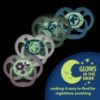 Picture of Dr. Brown's Advantage Glow-in-the-Dark Baby Pacifier, Fully Symmetrical Soother with Soft Silicone Bulb, Blue Nature, 6-18m, BPA Free, 2 Pack