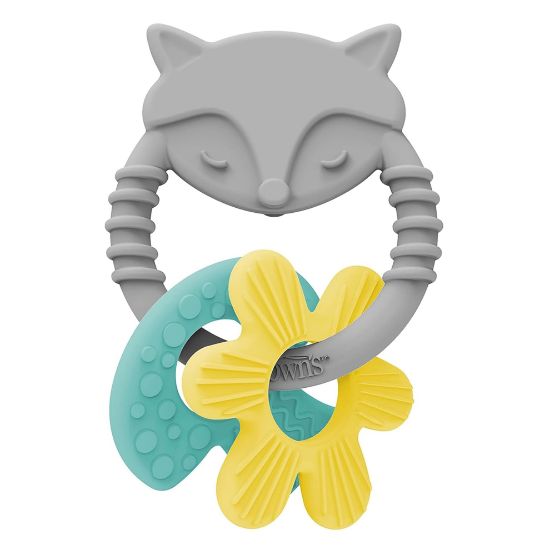 Picture of Dr. Brown's Learning Loop Fox, Baby Teether Ring with Multiple Shapes & Textures, Soft 100% Silicone, BPA Free, 3m+
