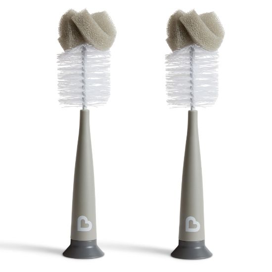 Picture of Munchkin® Sponge™ Bottle Brush, Modern Design, 2 Pack, Grey