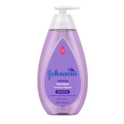 Picture of Johnson's Baby Calming Baby Shampoo with Soothing NaturalCalm Scent, Hypoallergenic & Tear-Free Baby Hair Shampoo, Free of Parabens, Phthalates, Sulfates & Dyes, 20.3 fl. oz