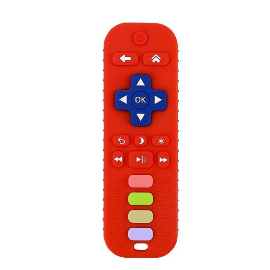 Picture of Chuya Remote Teethers Silicone Baby Teething Toys, TV Remote Teether Toy Red