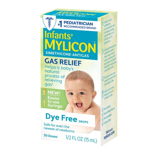 Picture of Mylicon Gas Relief Drops for Infants and Babies, Dye Free Formula, 0.5 Fluid Ounce