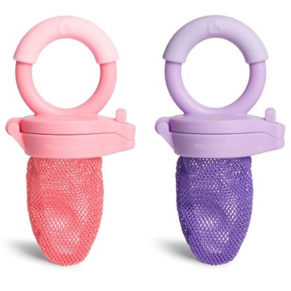 Picture of Munchkin Baby Feeder for Fresh Food and Fruit, 2 Pack, Coral/Purple