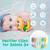 Picture of Babygoal Neutral Pacifier Clips, 6 Pack Paci Holder Clips for Boys and Girls Fits for Most Baby Pacifier, Binky Styles,Teethers and Toys 6PS10