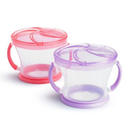 Picture of Munchkin® Snack Catcher® Toddler Snack Cups, 2 Pack, Pink/Purple