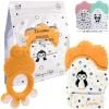 Picture of Liname️ Deluxe Teething Set Includes Teething Mitten for Babies & Teething Toy - Safe (BPA Free), Washable Teething Mitt - Provides Soothing Relief & Solves Your Babies Teething Problems