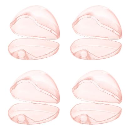 Picture of Accmor Pacifier Case, Pacifier Holder Case, Pacifier Container for Travel, BPA Free,Transparent Pink, 4 Pack