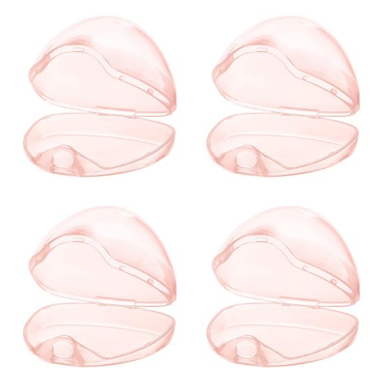 Picture of Accmor Pacifier Case, Pacifier Holder Case, Pacifier Container for Travel, BPA Free,Transparent Pink, 4 Pack