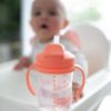Picture of Dr. Brown's Milestones, Baby's First Straw Cup Sippy Cup with Straw, 6m+, 9oz/270ml, Coral, BPA Free