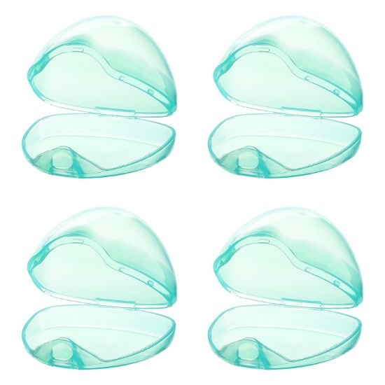 Picture of Accmor Pacifier Case, Pacifier Holder Case, Pacifier Container for Travel, BPA Free,Transparent Green, 4 Pack