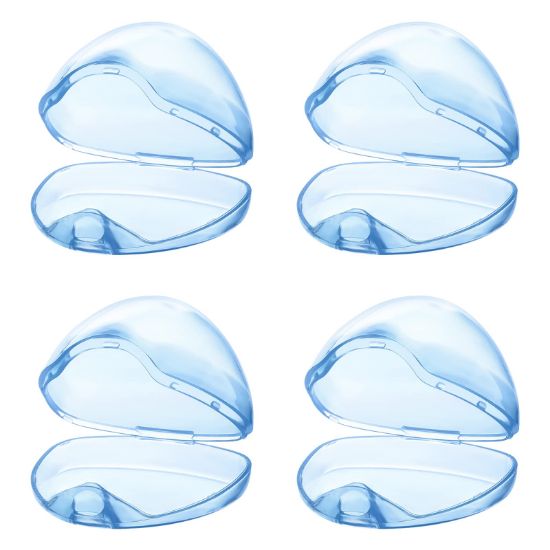 Picture of Accmor Pacifier Case, Pacifier Holder Case, Pacifier Container for Travel, BPA Free,Transparent Blue, 4 Pack